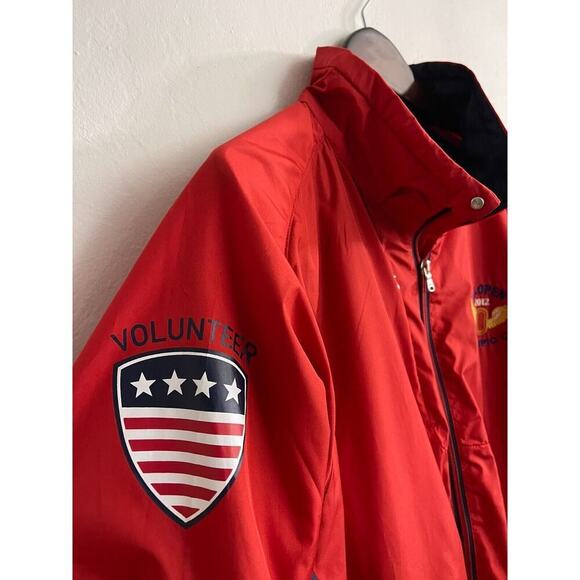 Ralph Lauren RLX Windbreaker Jacket XL Red US Open 2012 Logo Volunteer Mens - Picture 2 of 15